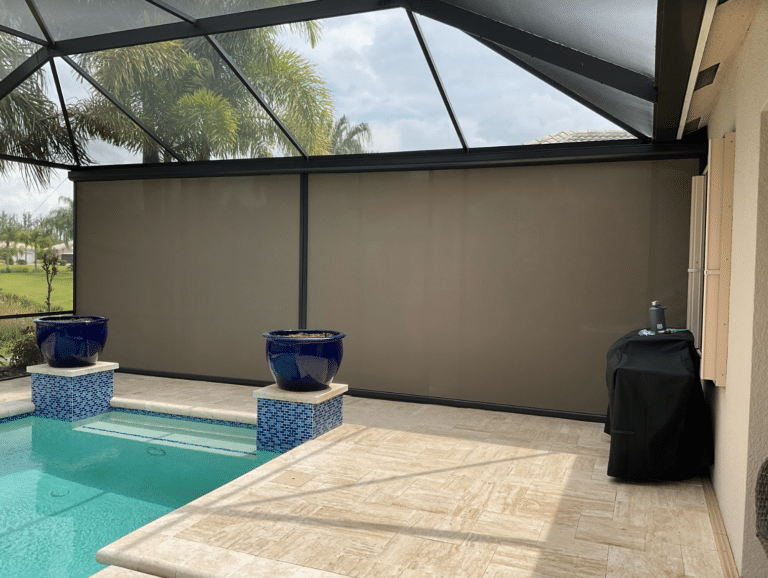 Pool Enclosure Shades Privacy Screens for Pool Enclosures